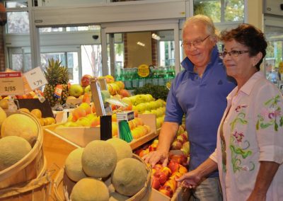 seniors shopping for groceries